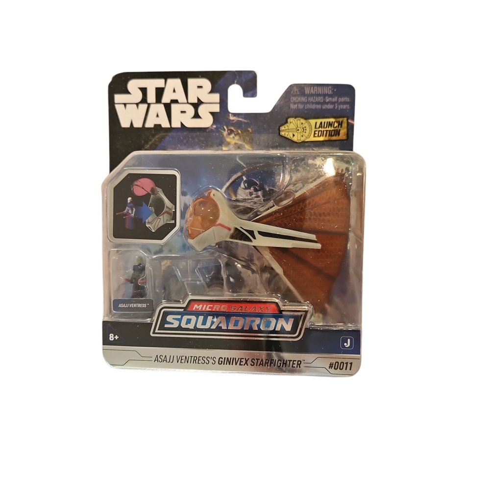 Star Wars Micro Galaxy Squadron Asajj Ventress's Ginivex Starfighter -  2 Piece